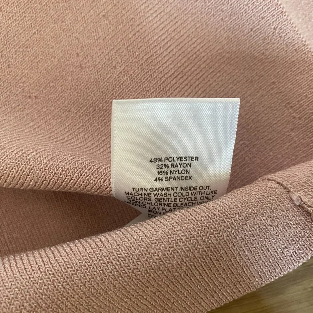 Express Pink Long Sleeve Crop Top w Ruffle Detailing Size Large NWT - Picture 8 of 8